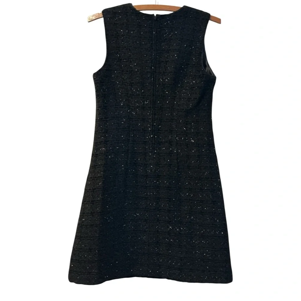 Vintage Impasse New York Dress Bergdorf Goodman Black Tweed Sparkle Sleeveless - Picture 2 of 7